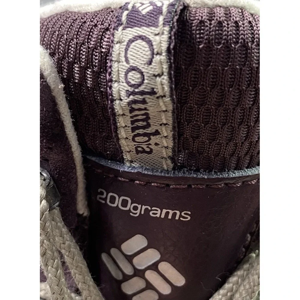 Columbia Omniheat Bugaboot 200 Grams Womens Maroon Winter‎ Hiking Boots Sz.7 EUC